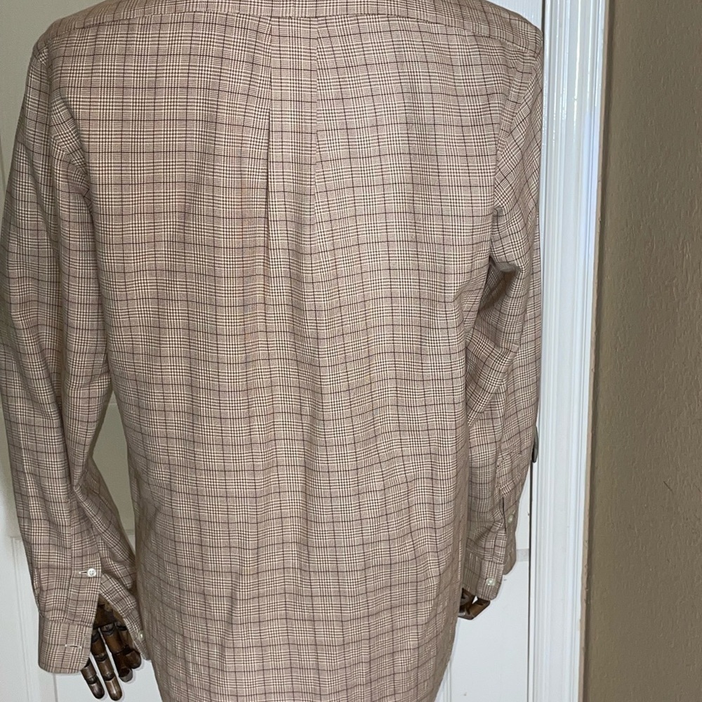 VTG Ralph Lauren Men's Custom Fit Twill Button Down Shirt Plaid Size M​​​​​ - Picture 3 of 10